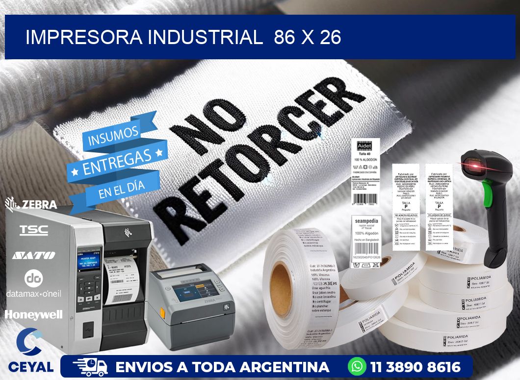 impresora industrial 86 x 26