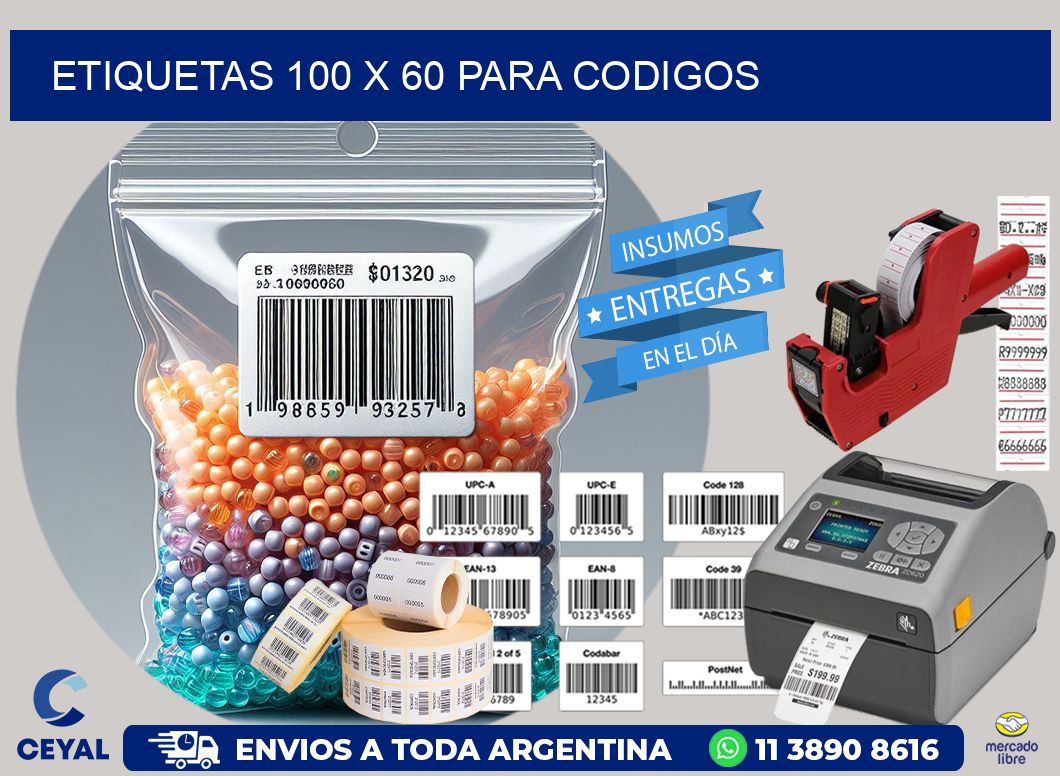 ETIQUETAS 100 x 60 PARA CODIGOS
