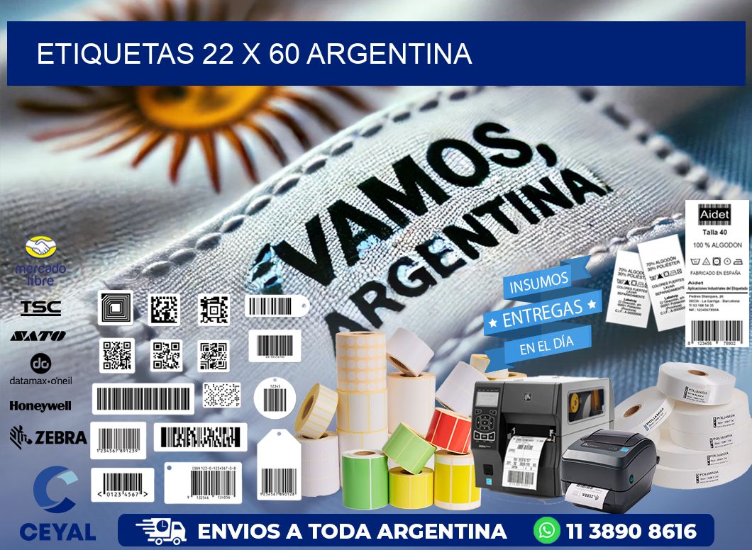 ETIQUETAS 22 x 60 ARGENTINA