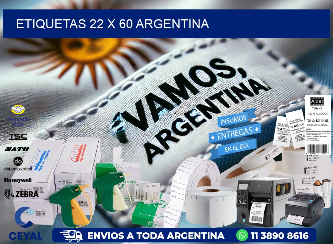 ETIQUETAS 22 x 60 ARGENTINA