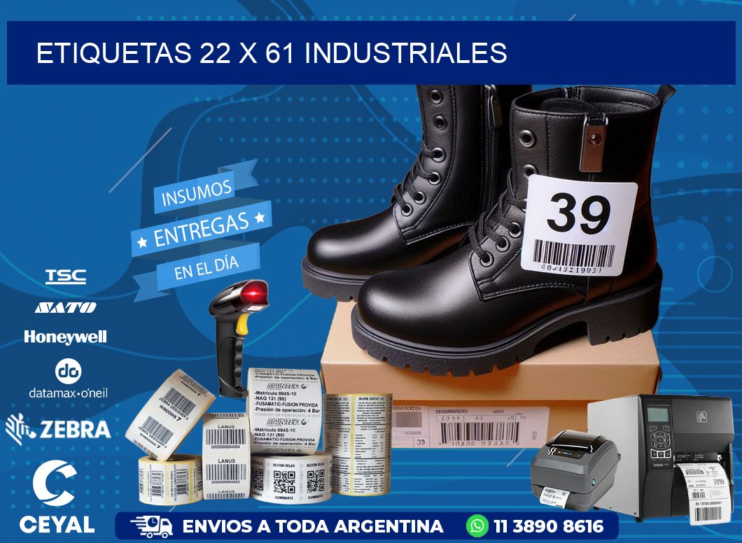 ETIQUETAS 22 x 61 INDUSTRIALES