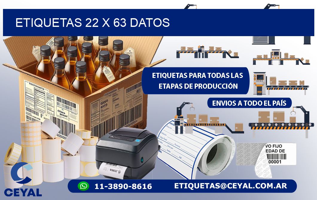 ETIQUETAS 22 x 63 DATOS