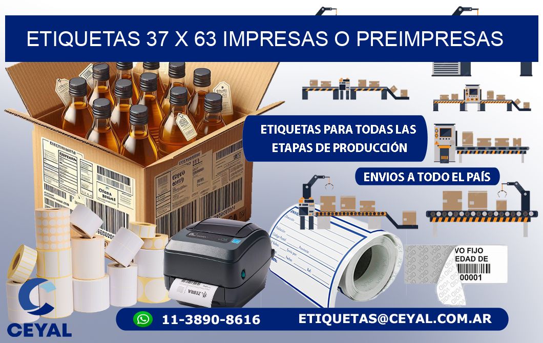 ETIQUETAS 37 x 63 IMPRESAS O PREIMPRESAS