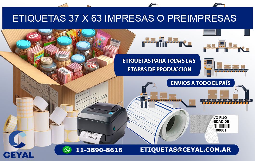 ETIQUETAS 37 x 63 IMPRESAS O PREIMPRESAS