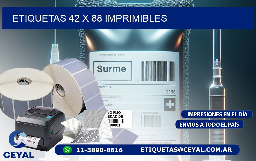 ETIQUETAS 42 x 88 IMPRIMIBLES