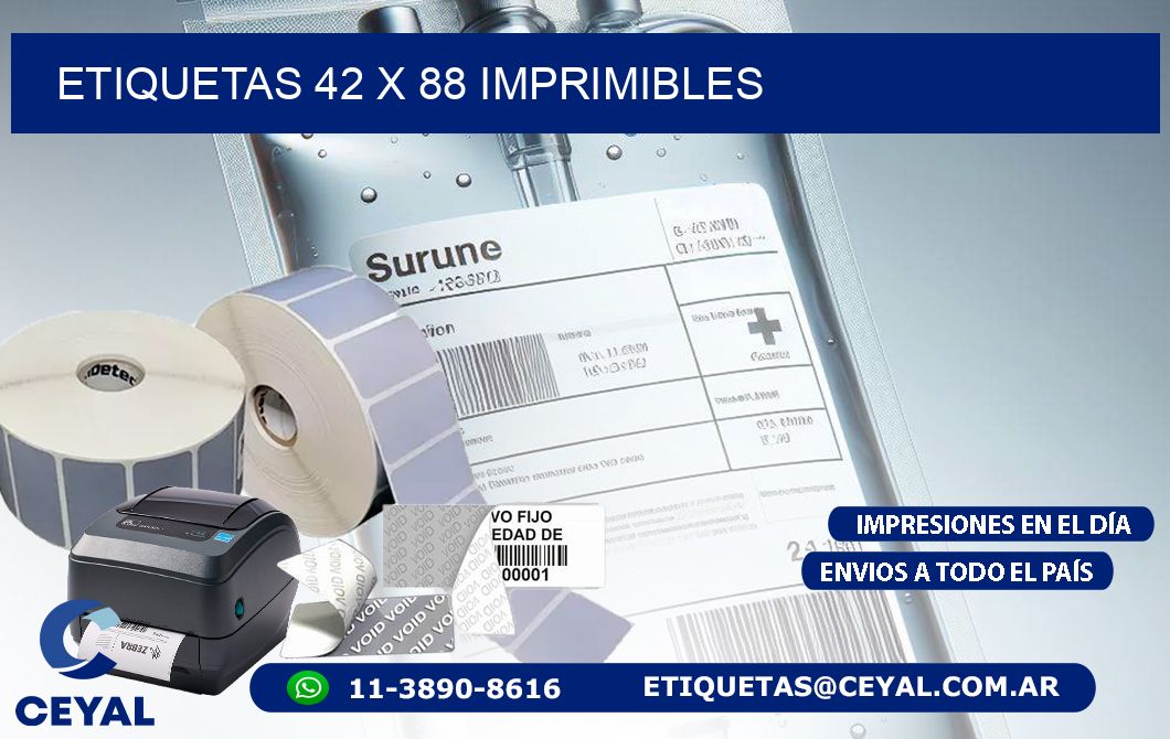 ETIQUETAS 42 x 88 IMPRIMIBLES