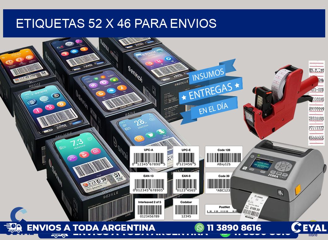 ETIQUETAS 52 x 46 PARA ENVIOS