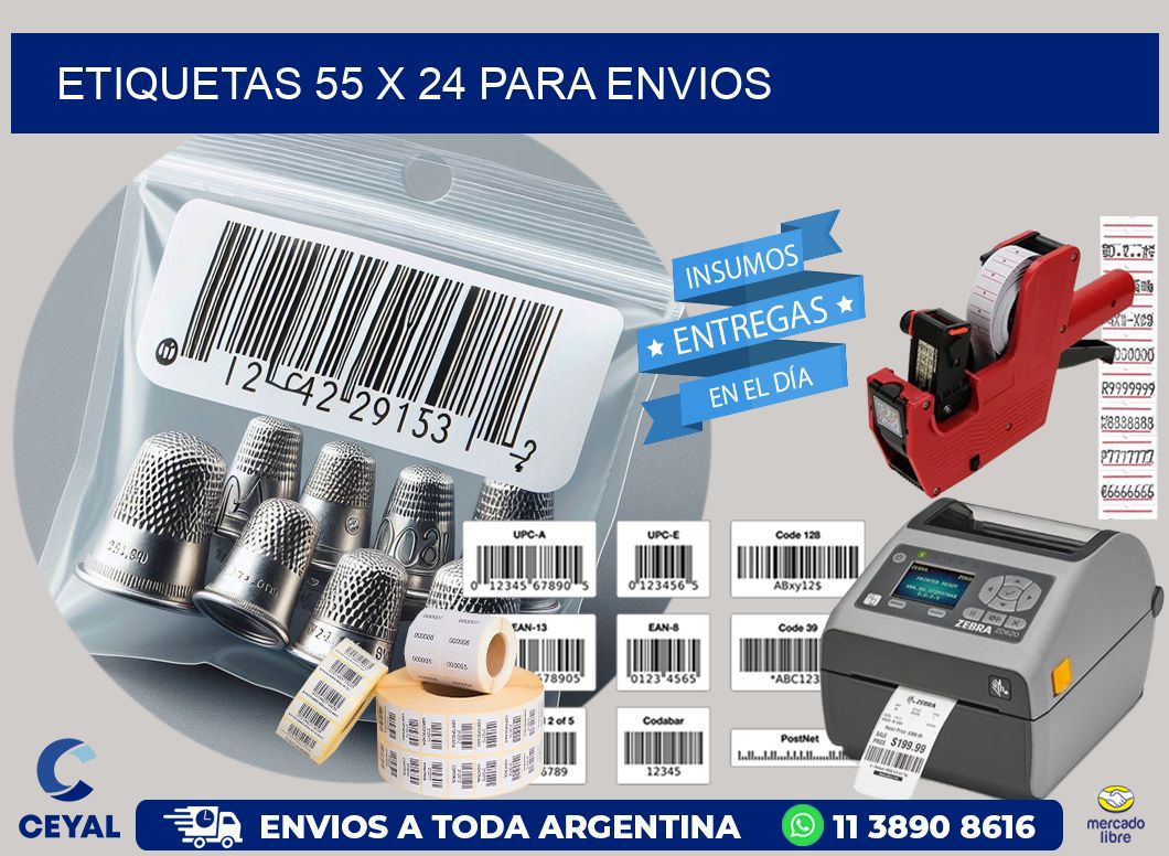 ETIQUETAS 55 x 24 PARA ENVIOS