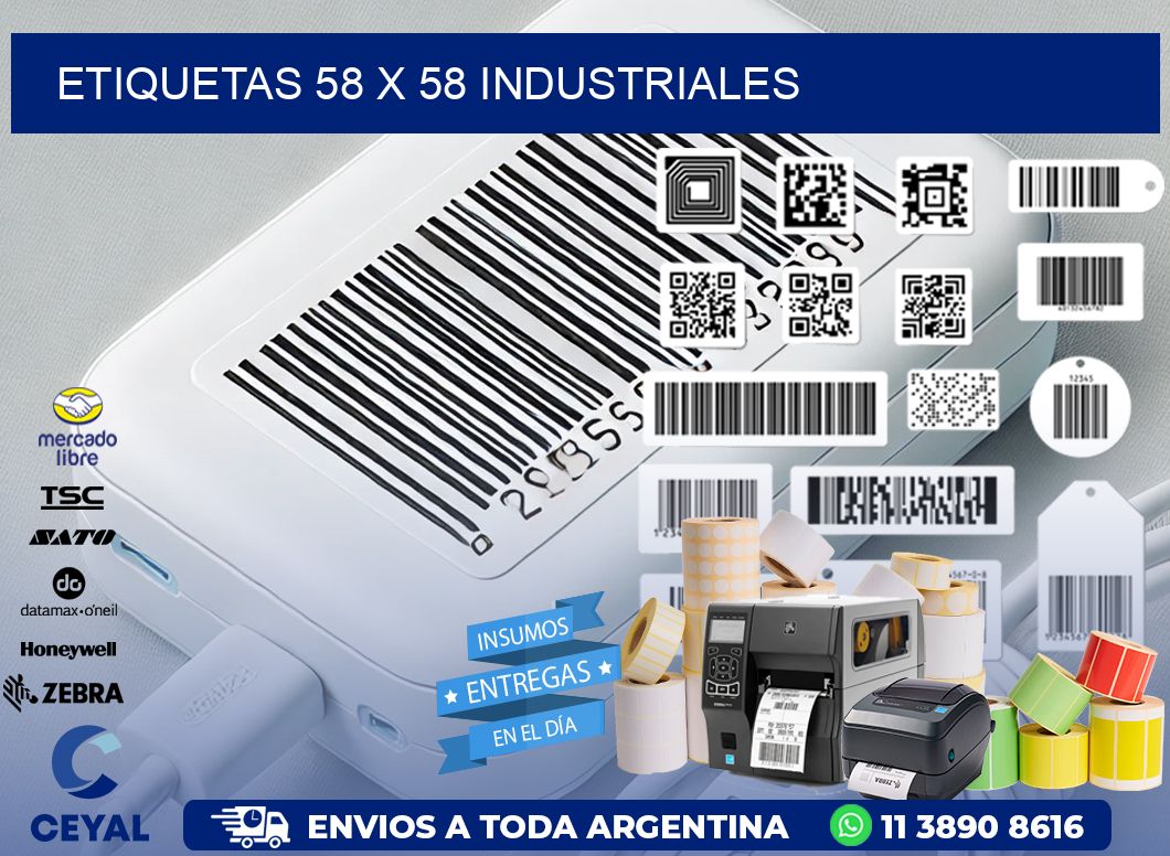 ETIQUETAS 58 x 58 INDUSTRIALES