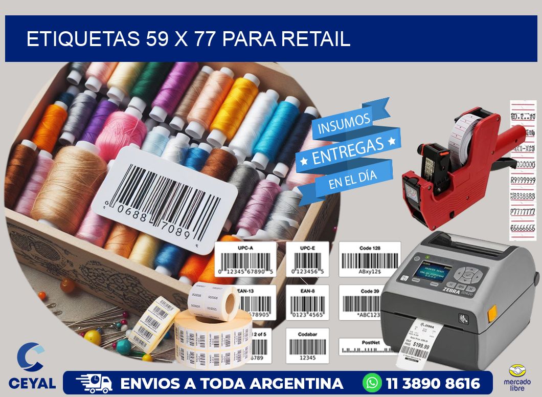 ETIQUETAS 59 x 77 PARA RETAIL