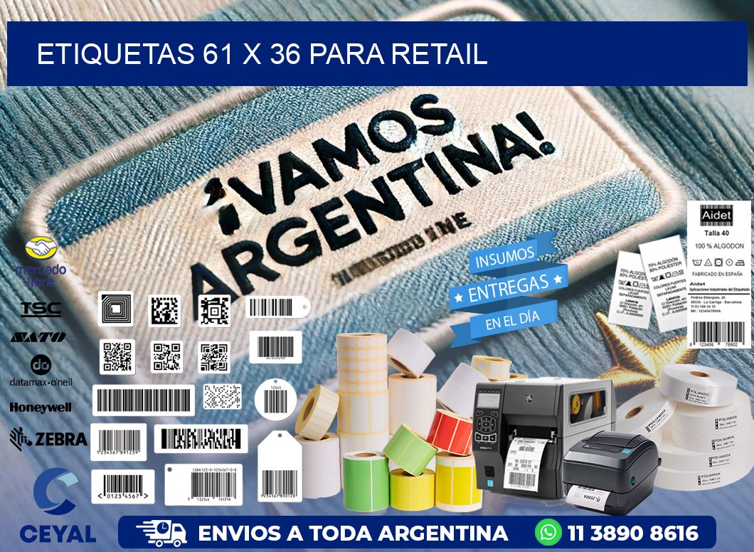 ETIQUETAS 61 x 36 PARA RETAIL