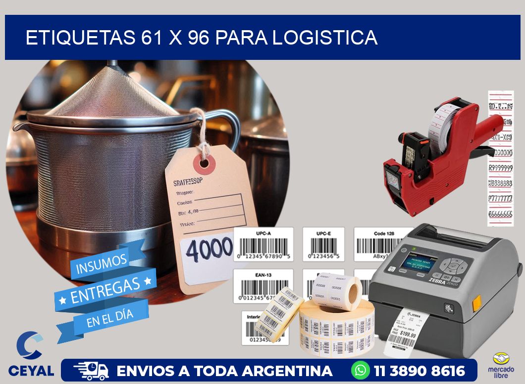 ETIQUETAS 61 x 96 PARA LOGISTICA