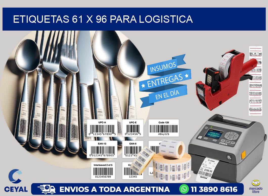 ETIQUETAS 61 x 96 PARA LOGISTICA