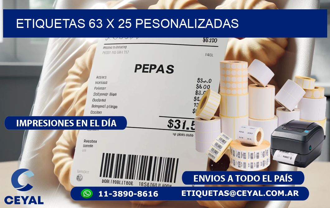 ETIQUETAS 63 x 25 PESONALIZADAS