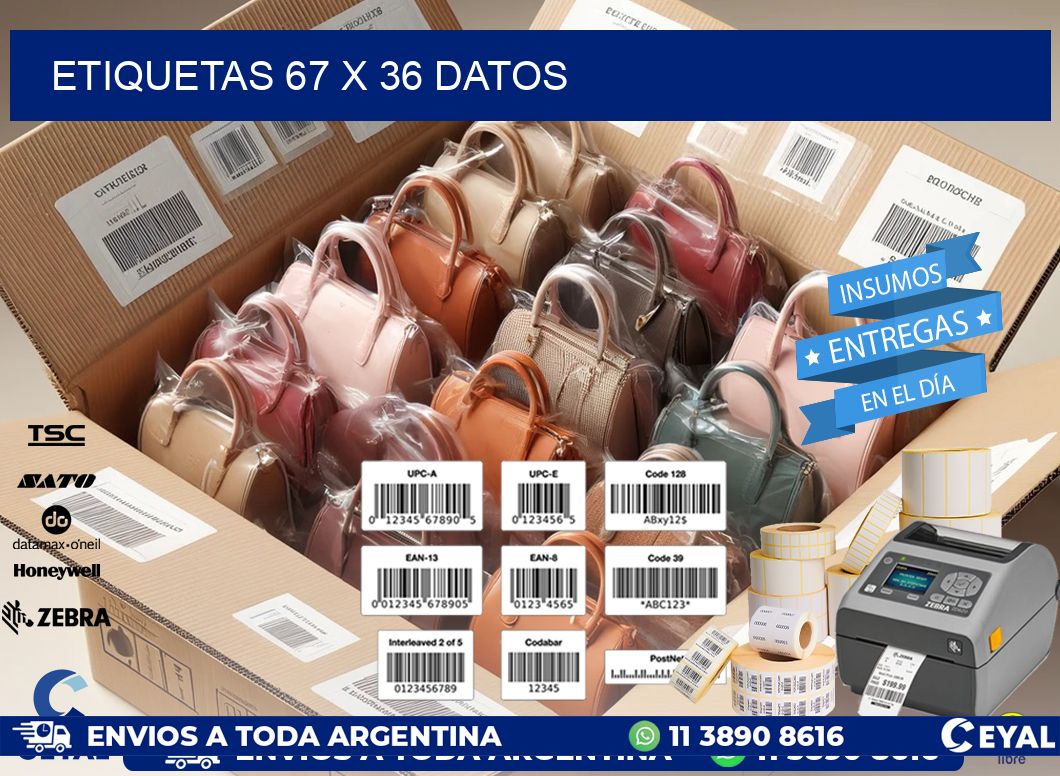 ETIQUETAS 67 x 36 DATOS