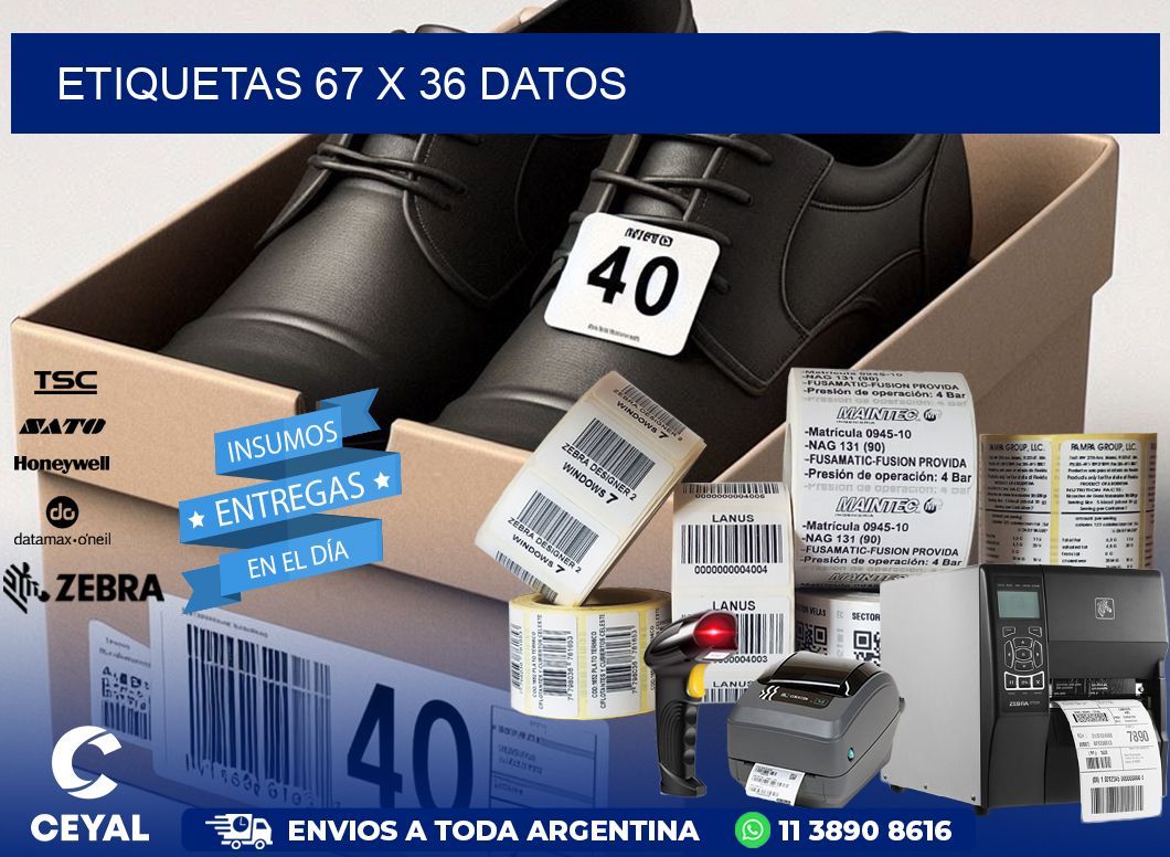 ETIQUETAS 67 x 36 DATOS