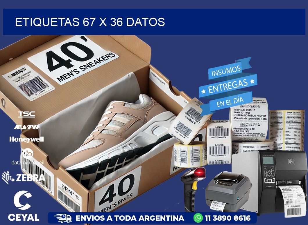 ETIQUETAS 67 x 36 DATOS