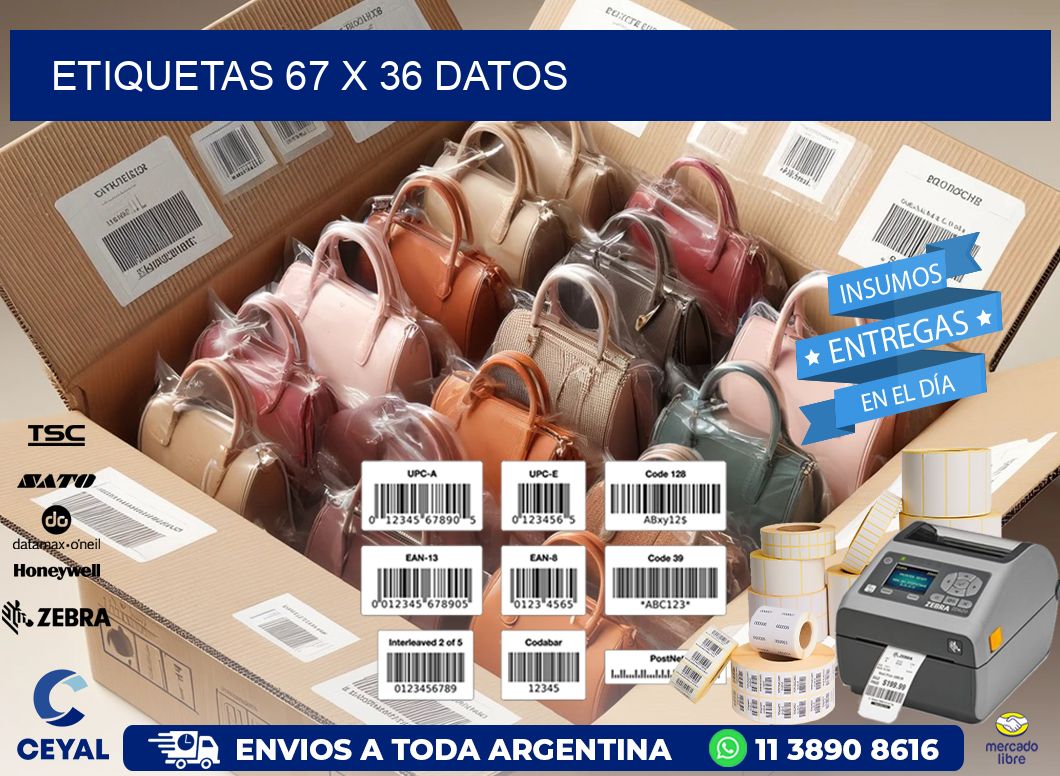 ETIQUETAS 67 x 36 DATOS