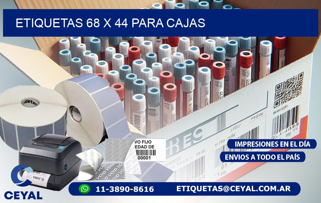 ETIQUETAS 68 x 44 PARA CAJAS