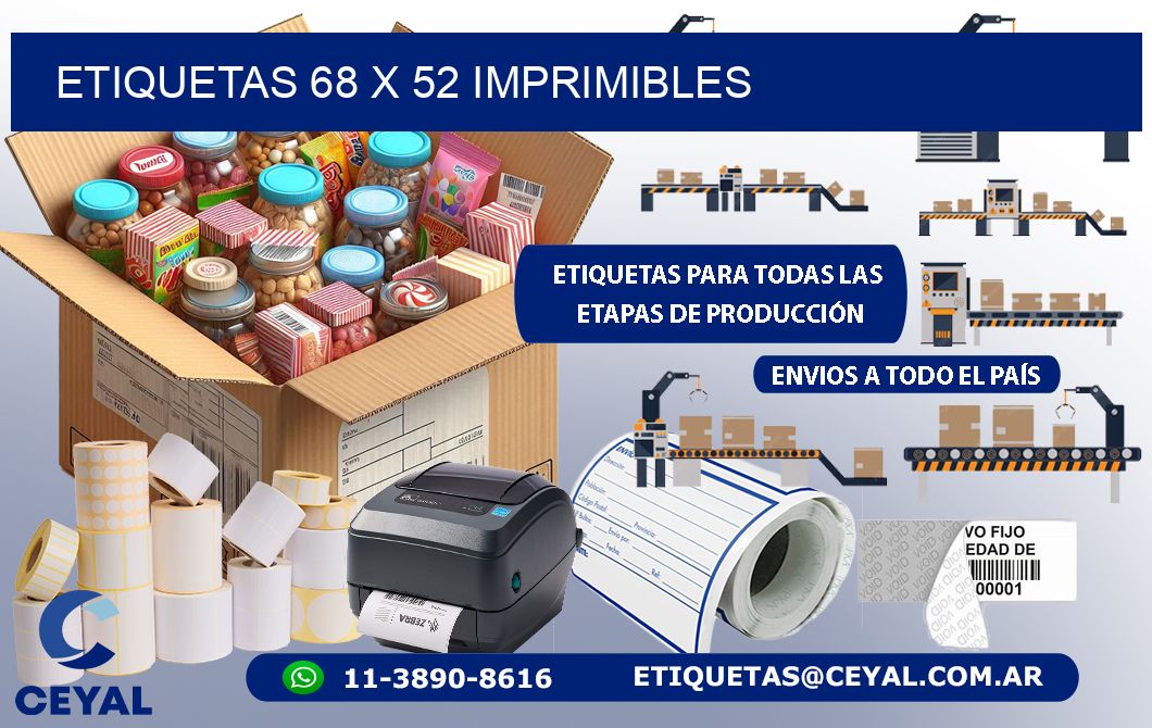 ETIQUETAS 68 x 52 IMPRIMIBLES