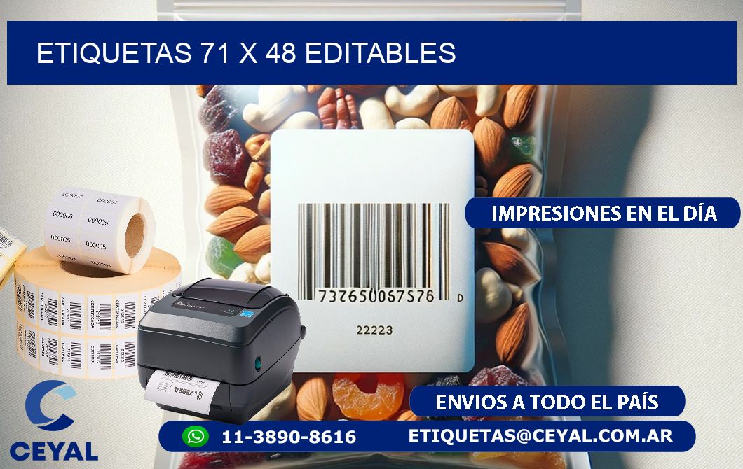 ETIQUETAS 71 x 48 EDITABLES