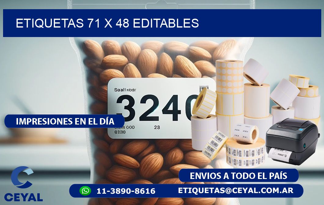ETIQUETAS 71 x 48 EDITABLES