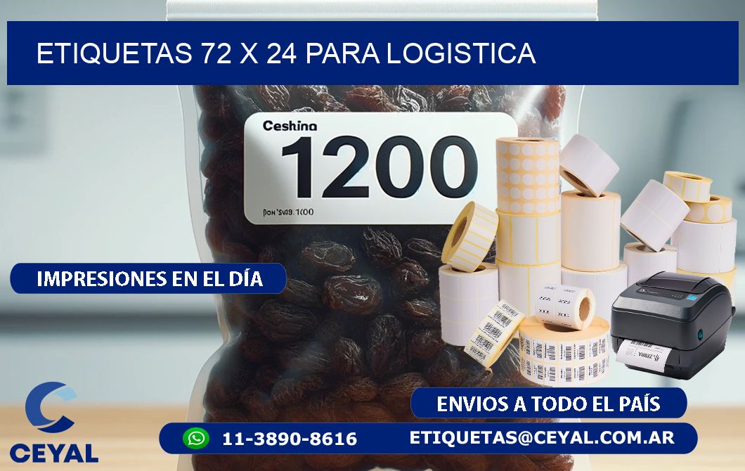 ETIQUETAS 72 x 24 PARA LOGISTICA