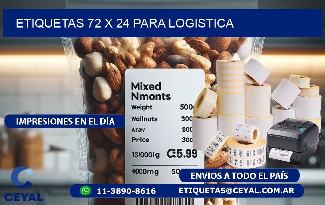 ETIQUETAS 72 x 24 PARA LOGISTICA