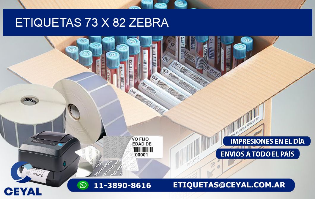 ETIQUETAS 73 x 82 ZEBRA