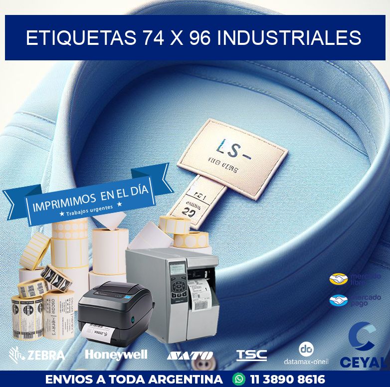 ETIQUETAS 74 x 96 INDUSTRIALES