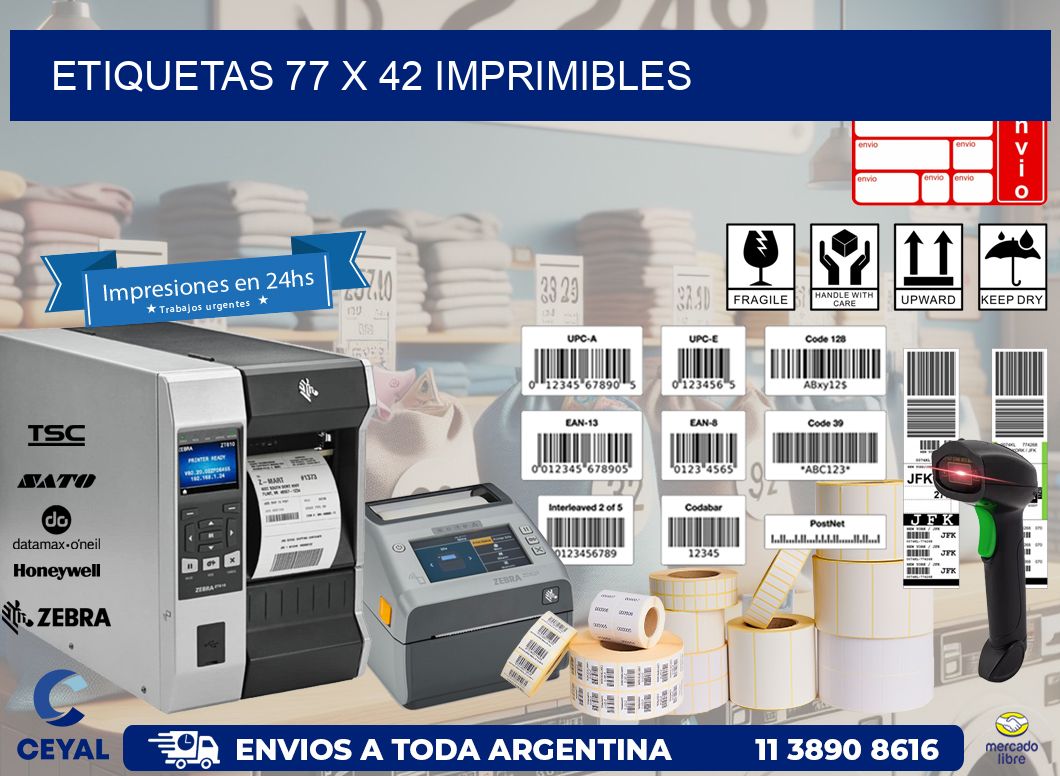 ETIQUETAS 77 x 42 IMPRIMIBLES
