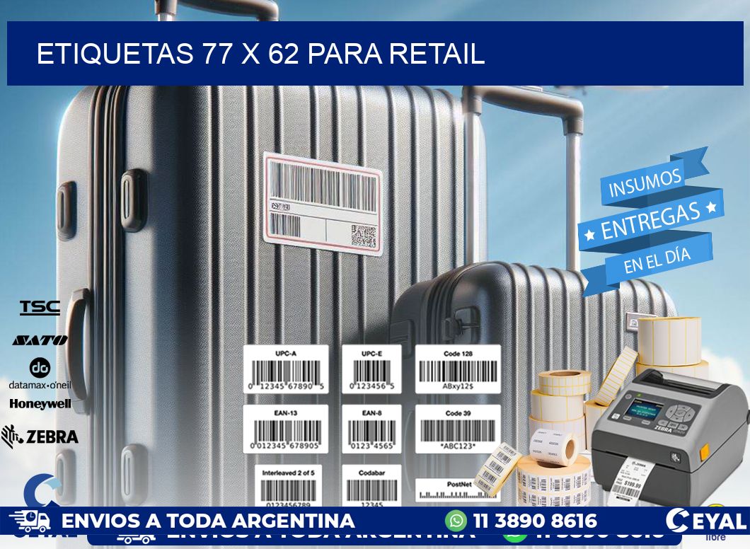 ETIQUETAS 77 x 62 PARA RETAIL