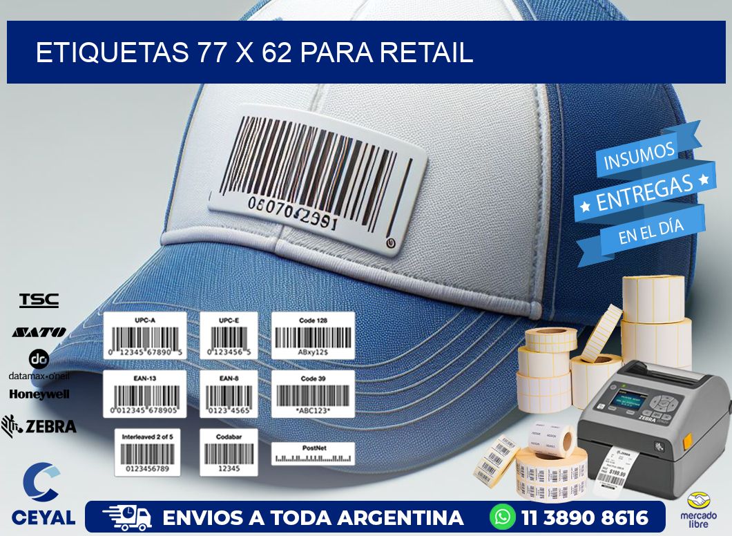 ETIQUETAS 77 x 62 PARA RETAIL