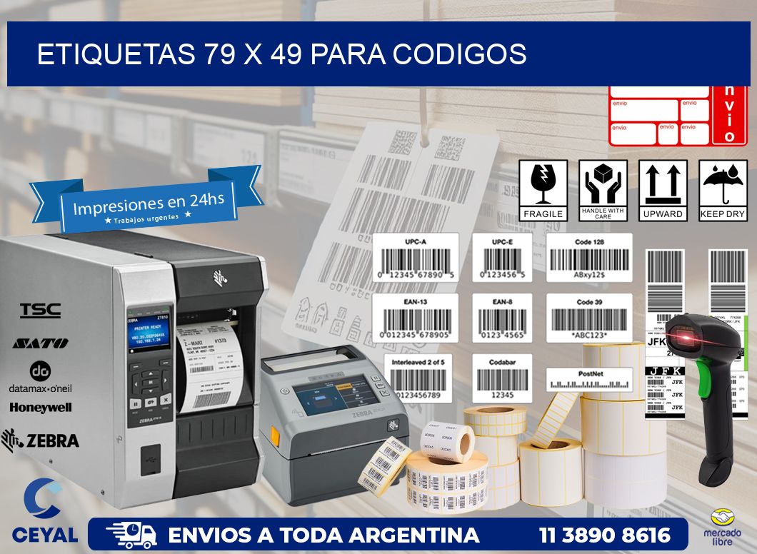 ETIQUETAS 79 x 49 PARA CODIGOS