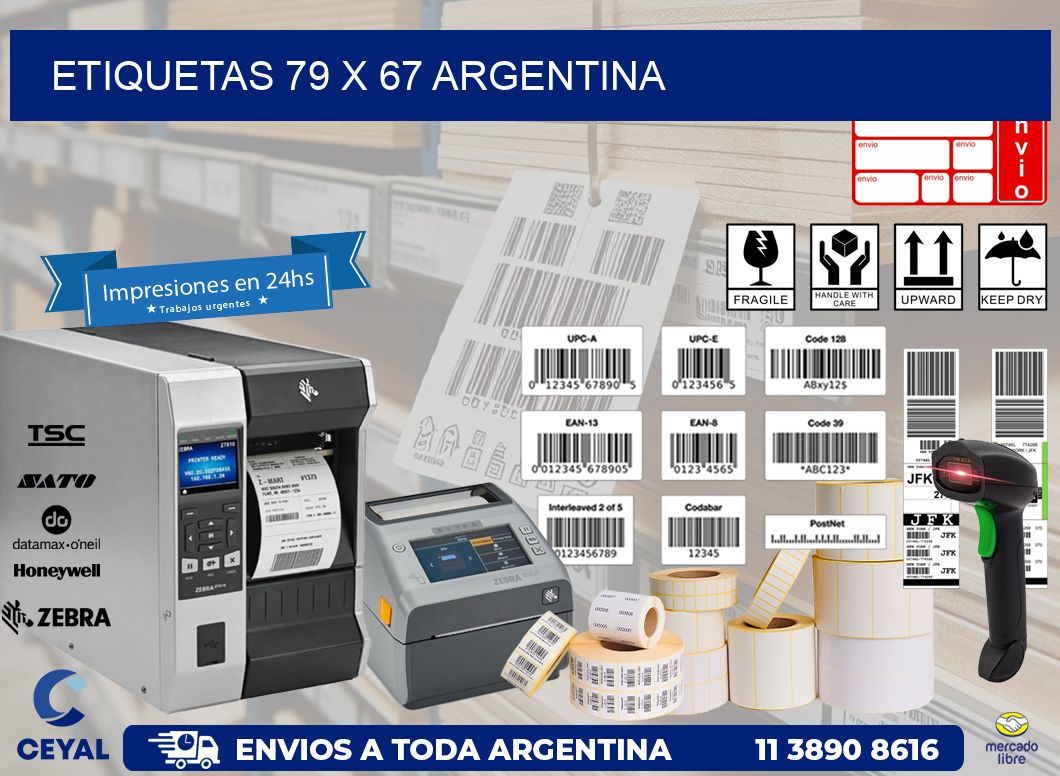 ETIQUETAS 79 x 67 ARGENTINA