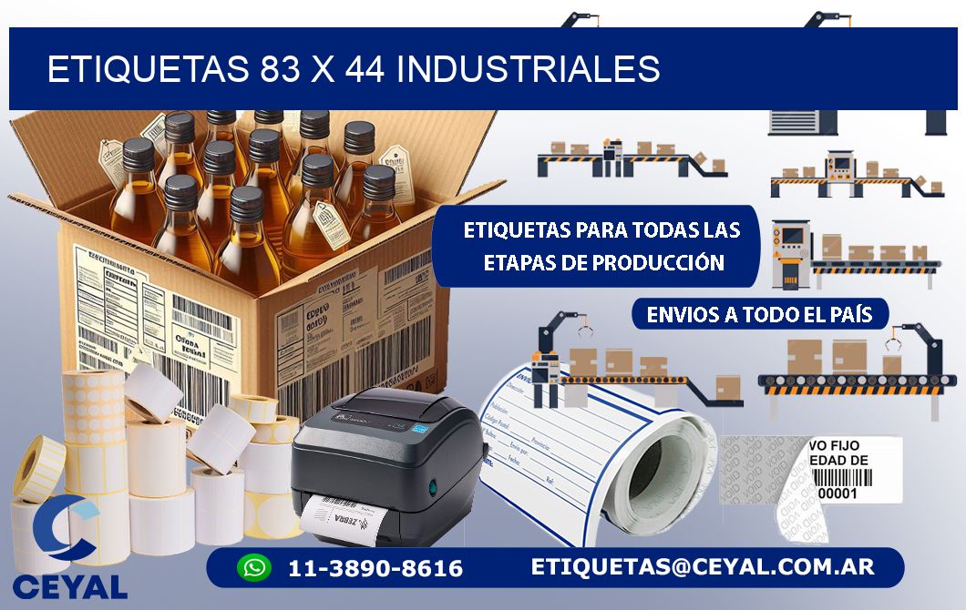 ETIQUETAS 83 x 44 INDUSTRIALES