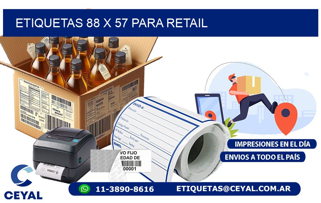 ETIQUETAS 88 x 57 PARA RETAIL