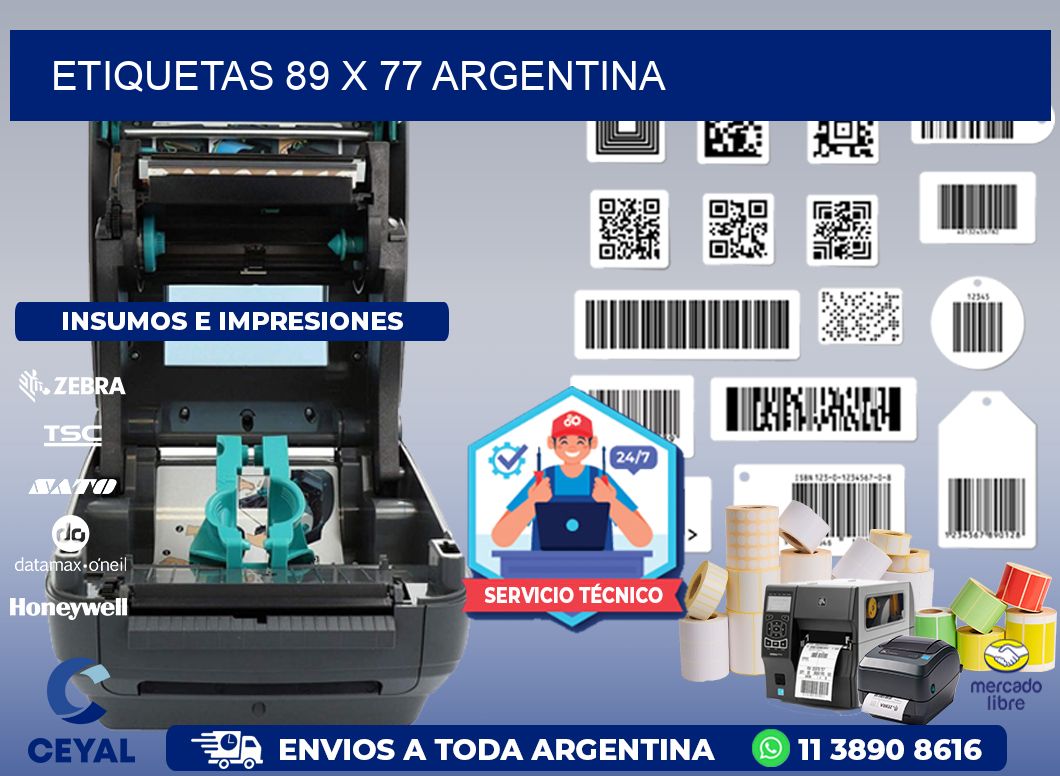 ETIQUETAS 89 x 77 ARGENTINA