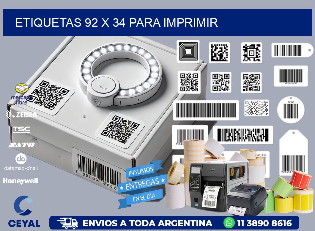 ETIQUETAS 92 x 34 PARA IMPRIMIR