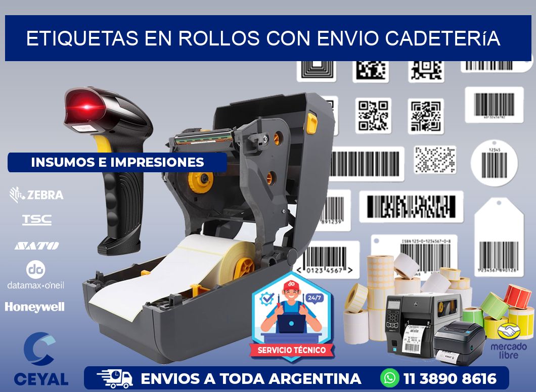 ETIQUETAS EN ROLLOS CON ENVIO Cadetería