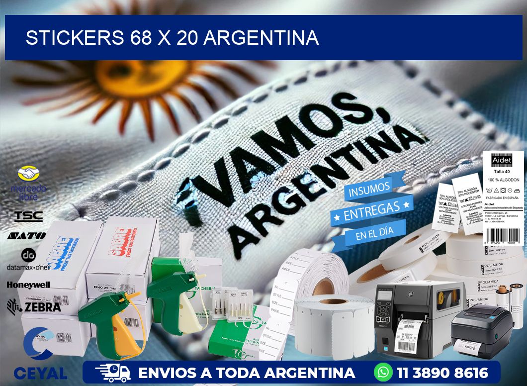 STICKERS 68 x 20 ARGENTINA