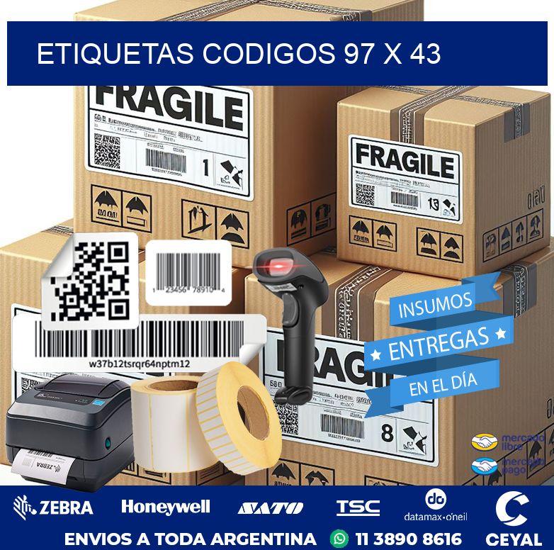 etiquetas codigos 97 x 43