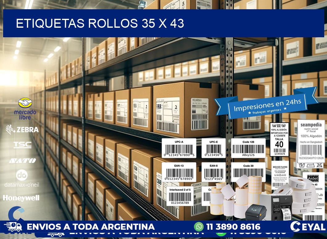 etiquetas rollos 35 x 43
