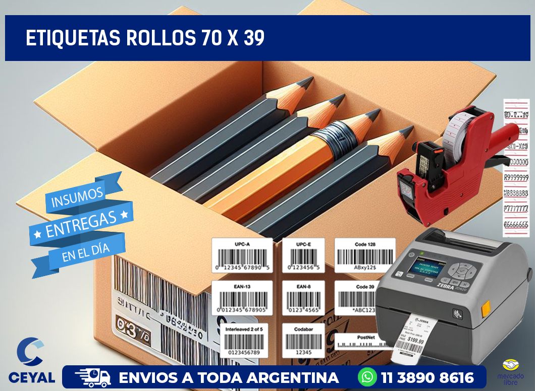 etiquetas rollos 70 x 39