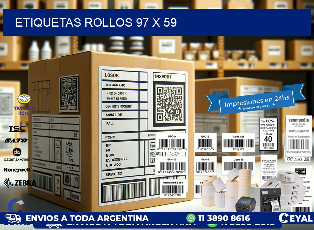 etiquetas rollos 97 x 59