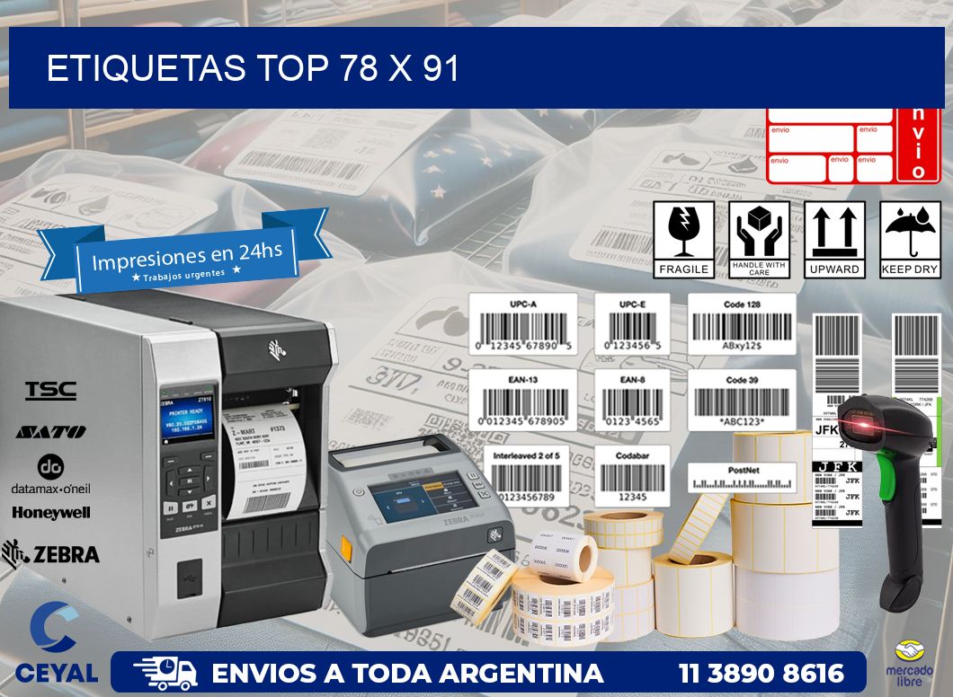etiquetas top 78 x 91