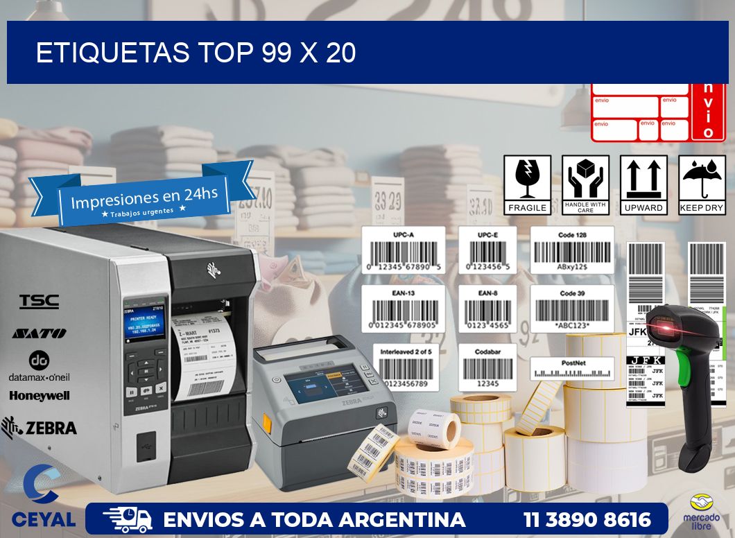 etiquetas top 99 x 20