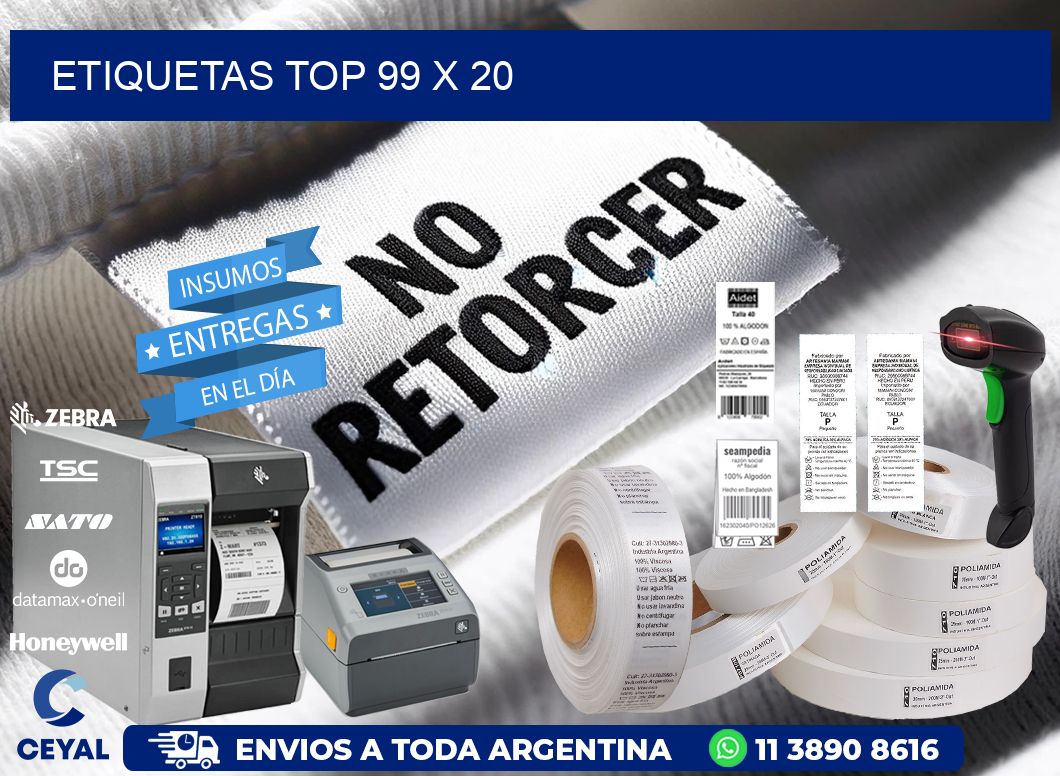 etiquetas top 99 x 20