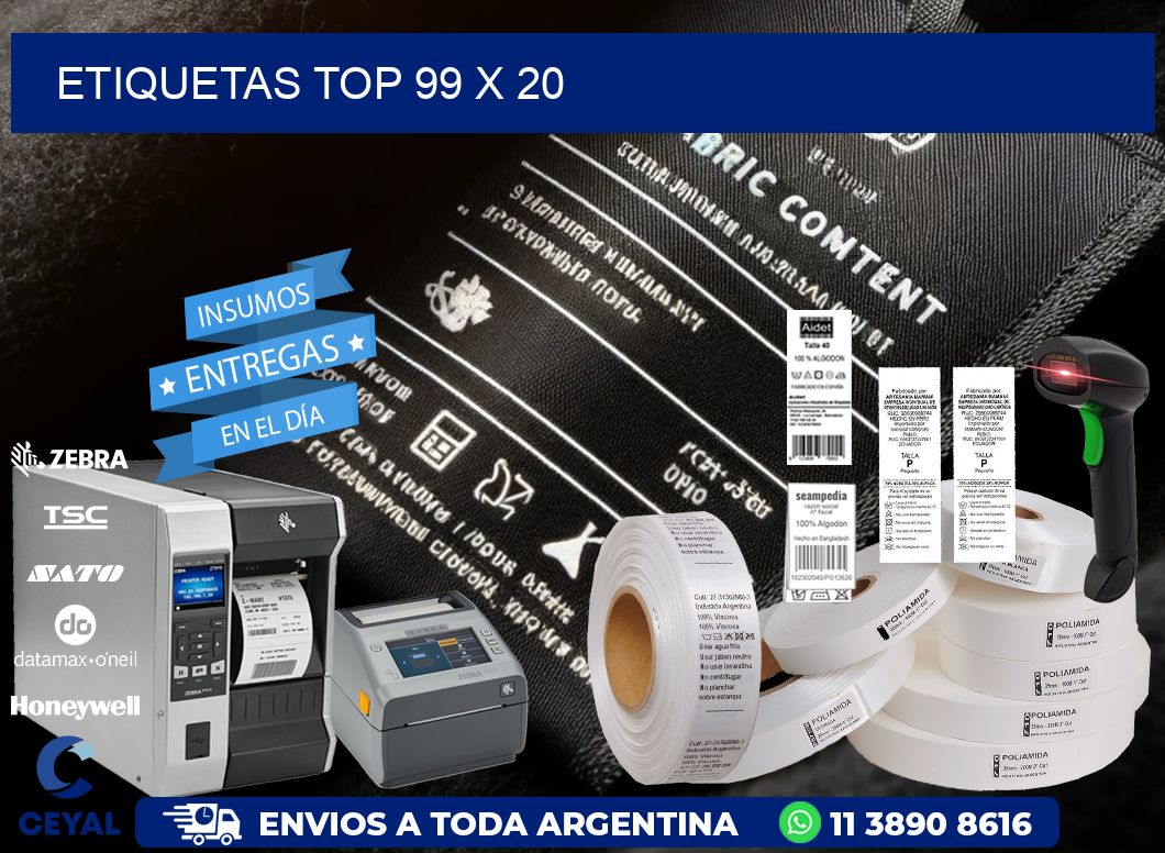 etiquetas top 99 x 20