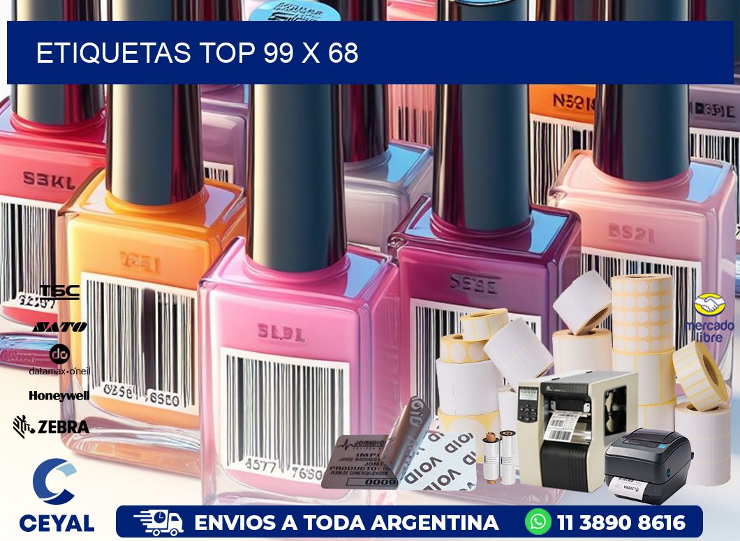 etiquetas top 99 x 68